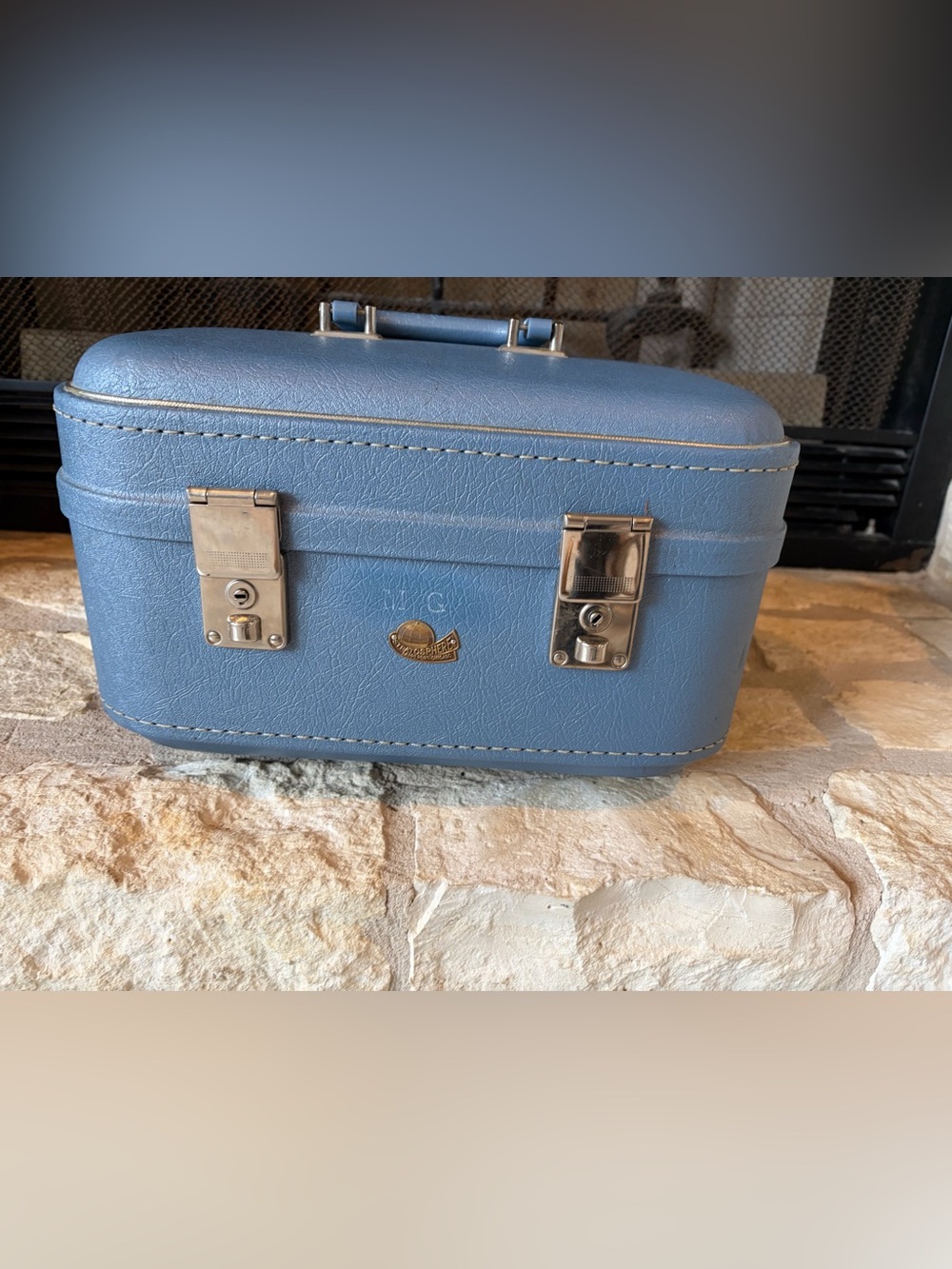 Vintage 1950’s Powder Blue Travel Vanity TrainCase